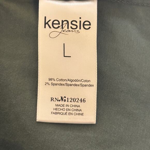 Kensie Utility Military Mock Neck Zip Jacket Size L Cargo Lightweight Gorpcore - Picture 8 of 9